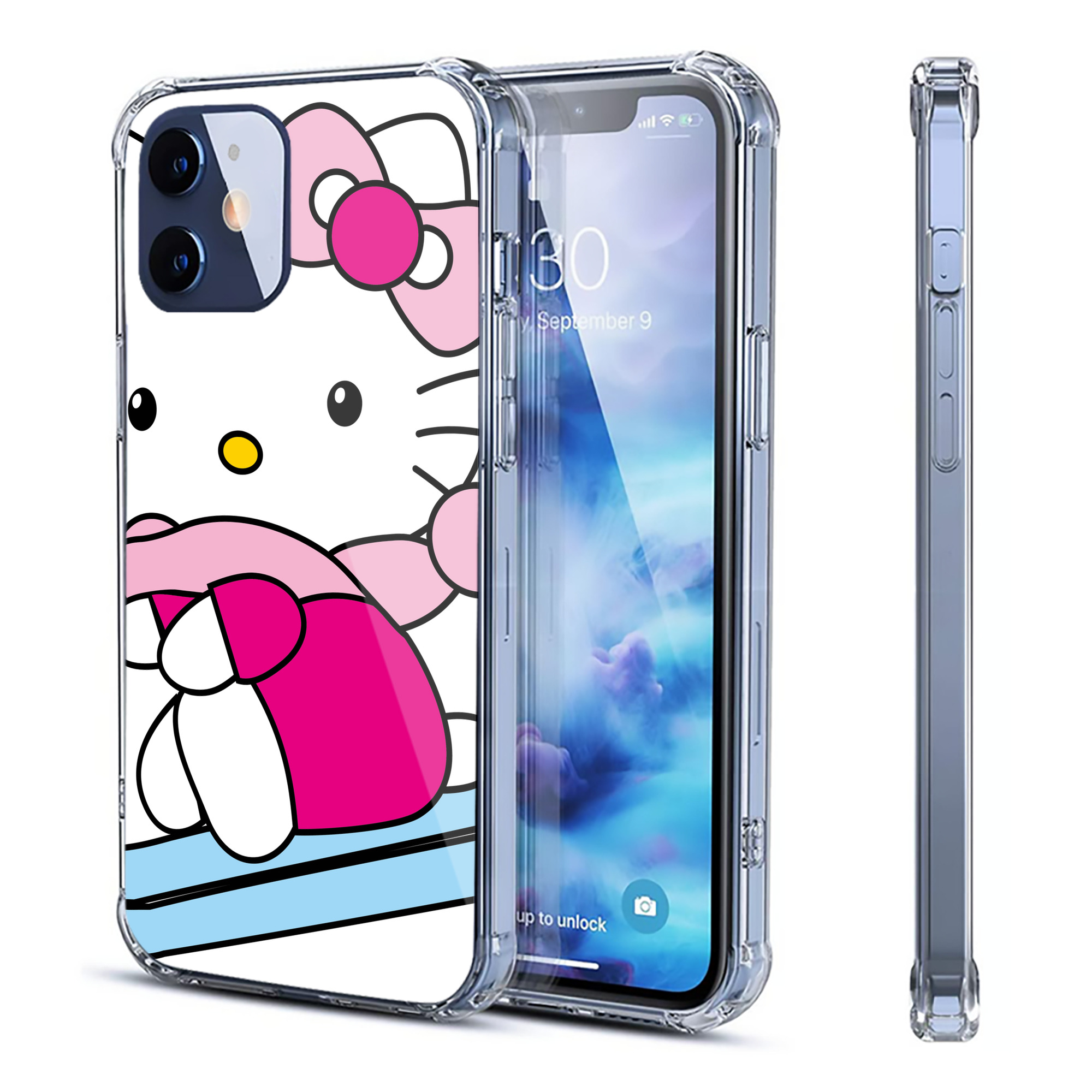 （画像用） Hello Kitty ハローキティ 【iPhone 12シリーズ対応】透明スマホケース（クリアソフトケース）